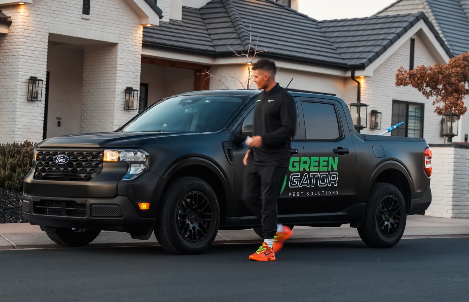 Green Gator truck at a Utah home